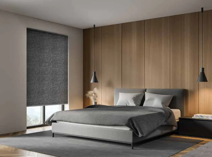 TWC blackout shade in a bedroom