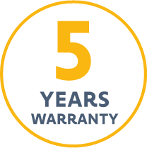 Somfy motors with a 5-year warranty